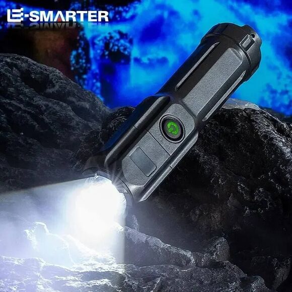 4 Lighting Mode Strong LED Flashlight Telescopic Zoom Tactical Torch Spotlight - Picture 4 of 6